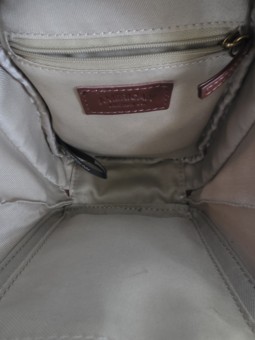 American Leather Brown Compact Leather Crossbody Bag - Picture 5 of 7
